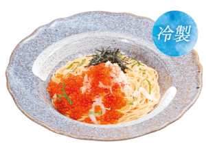 熱に食べたい冷製パスタ　冷製カッペリーニ　こぼれるいくらと本ズワイガニの明太子ソース